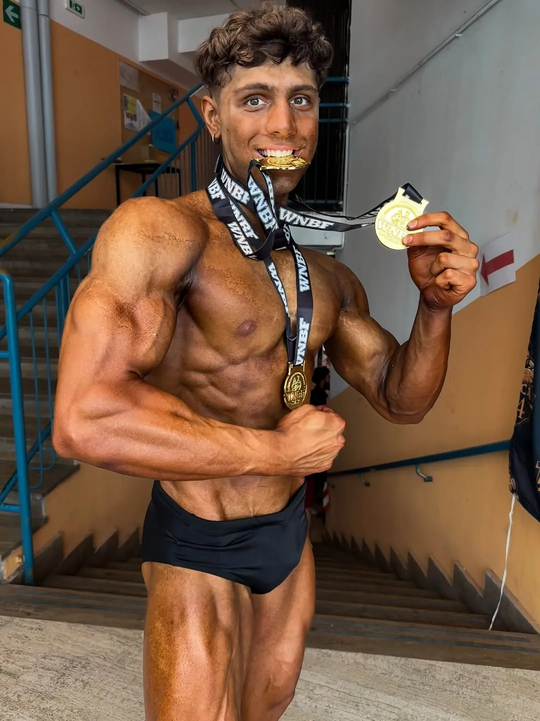 William tirato, a una gara di bodybuilding